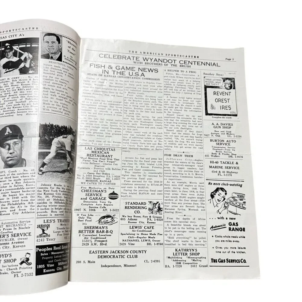 RARE 1959 THE AMERICAN SPORTS CASTER BASEBALL PROGRAM # 12 - WASHINGTON SENATORS
